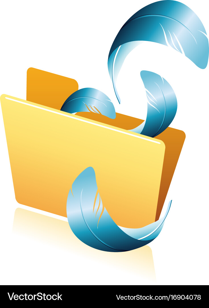 Flying object in folder-05 vector image
