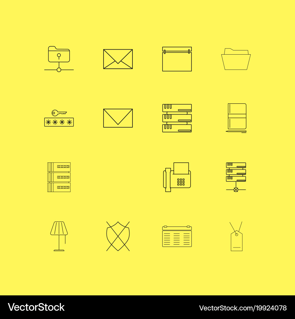 Internet technologies linear icon set simple Vector Image