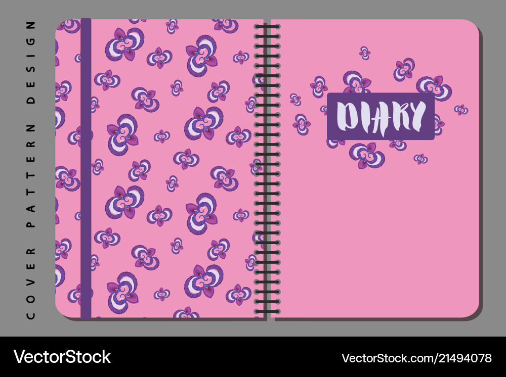 Notebook and diary cover design for print Notebook and diary cover design for print vector image