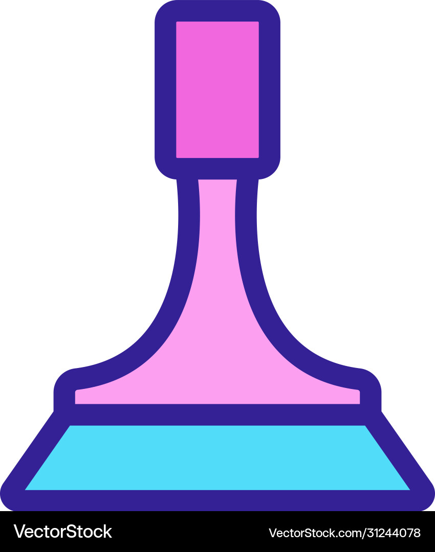 Plain squeegee with holder icon outline Vector Image
