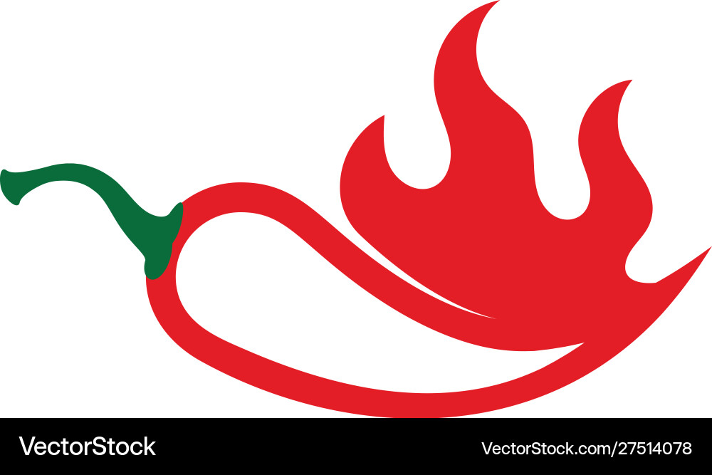 Rot heiße natürliche Chili-Ikone Rot heiße natürliche Chili-Ikone vektorbild