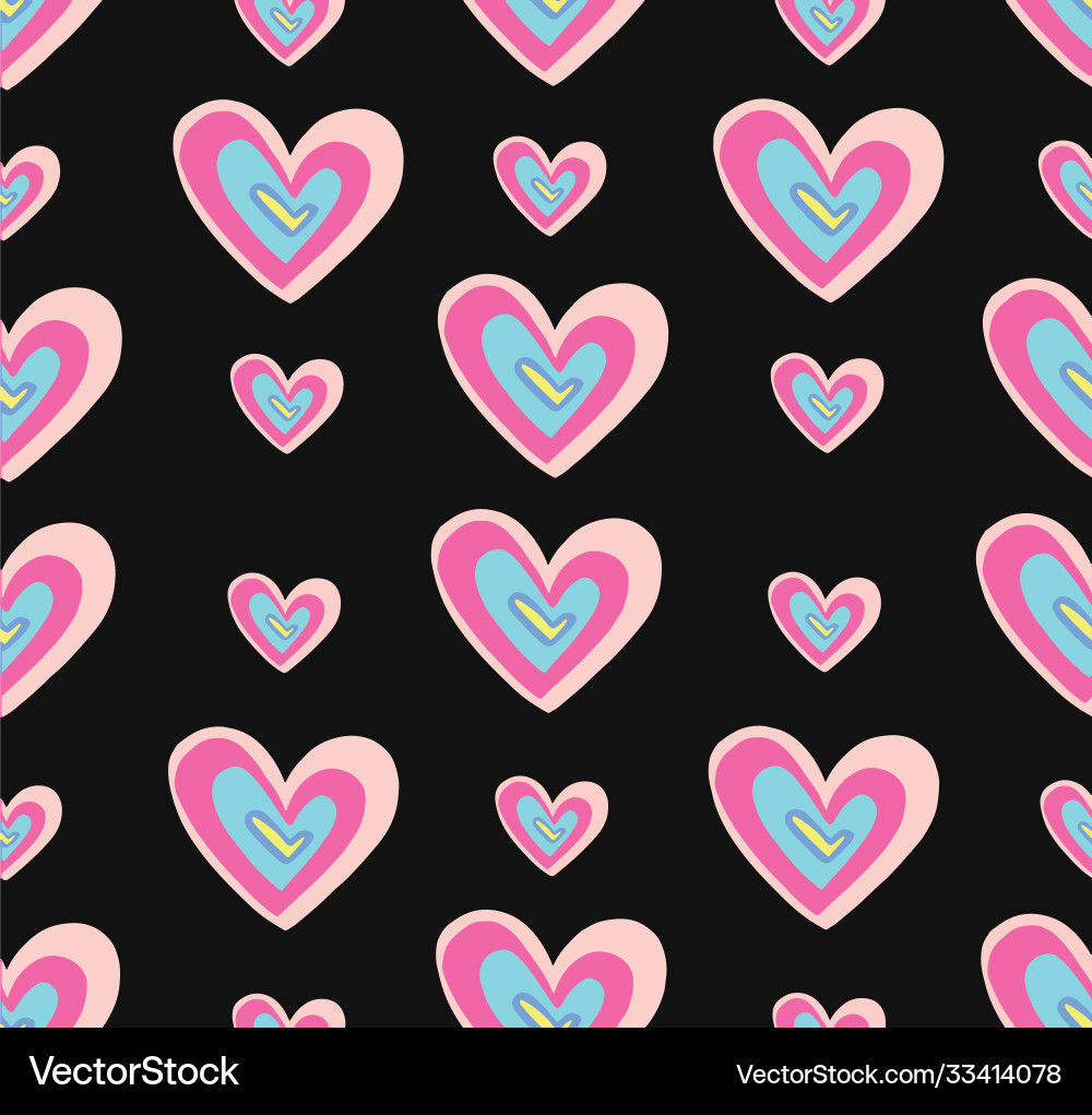 Seamless background pattern with hearts Seamless background pattern with hearts vector image