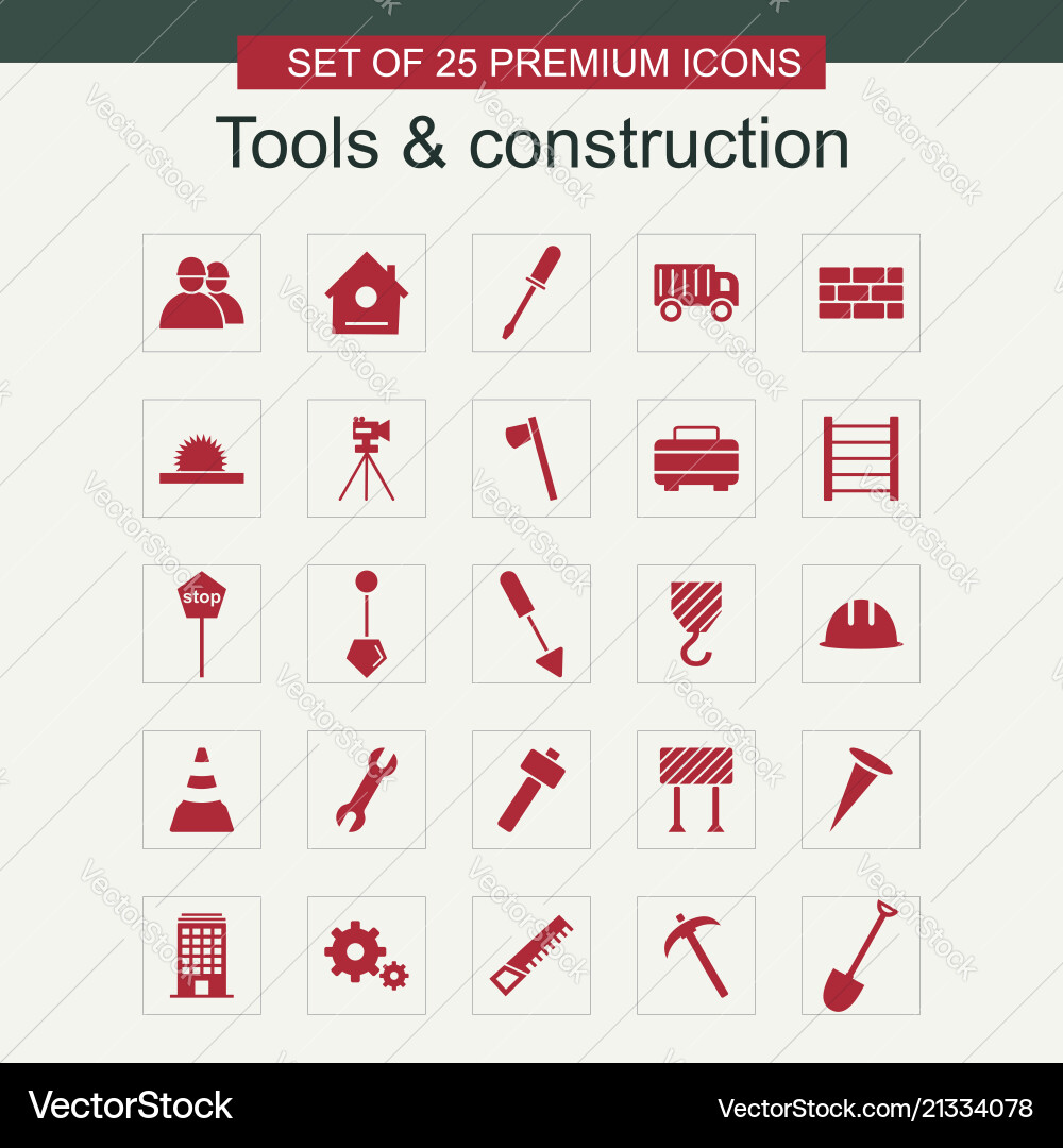 Tools and constructions icons set Vector Image