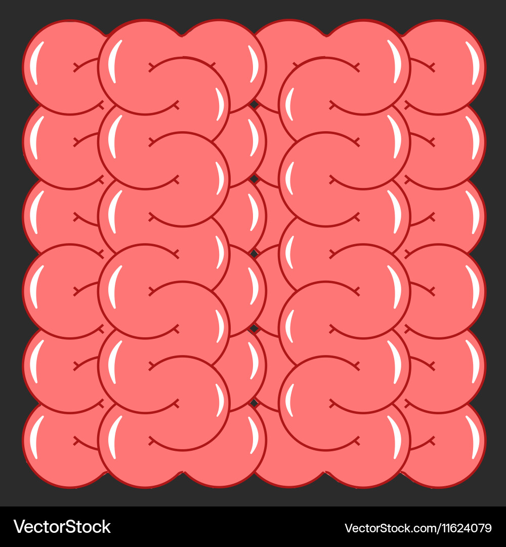 Abstract pattern of the convolutions brain vector image