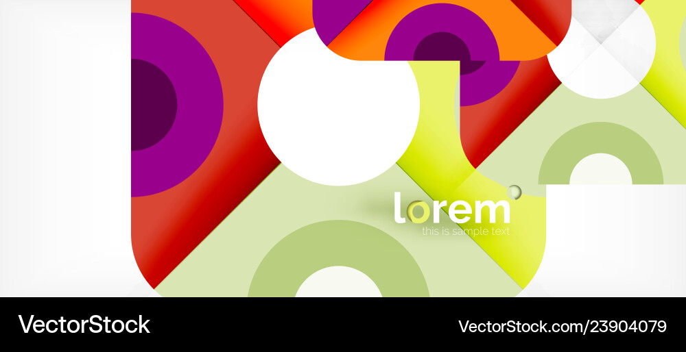 Abstract round elements composition background Vector Image