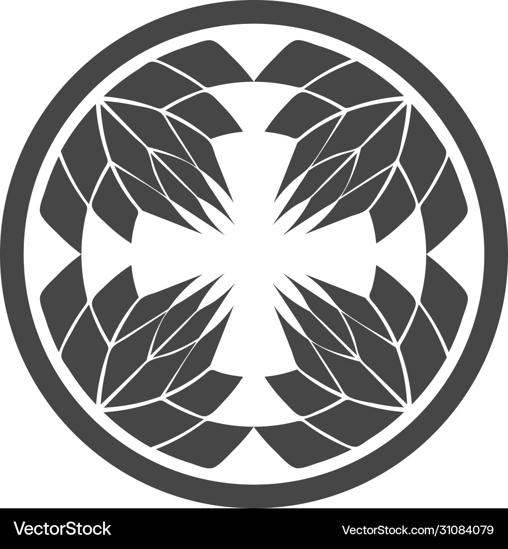 Abstraktes Ikone oder Logo mit geometrischer Blume Abstraktes Ikone oder Logo mit geometrischer Blume vektorbild