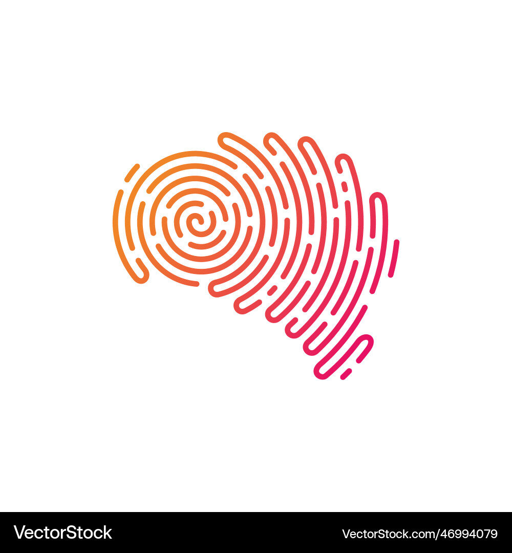 Brain finger print fingerprint lock secure Brain finger print fingerprint lock secure vector image