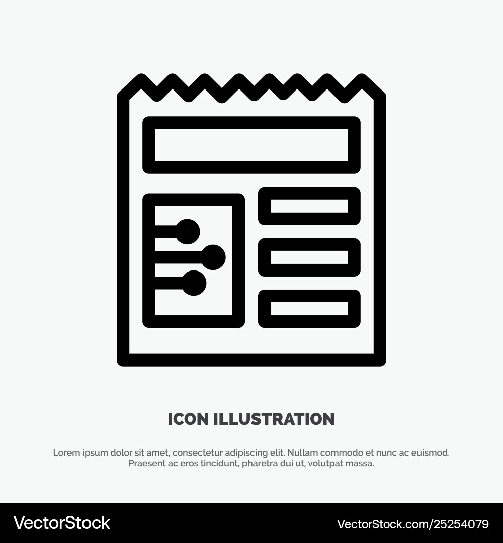 Document basic ui line icon Document basic ui line icon vector image
