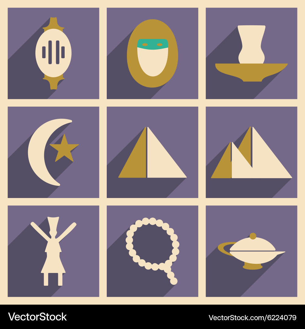 Flat with shadow concept and mobile application vector image