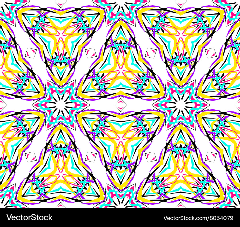Kaleidoscopic Triangle Pattern Vector Image