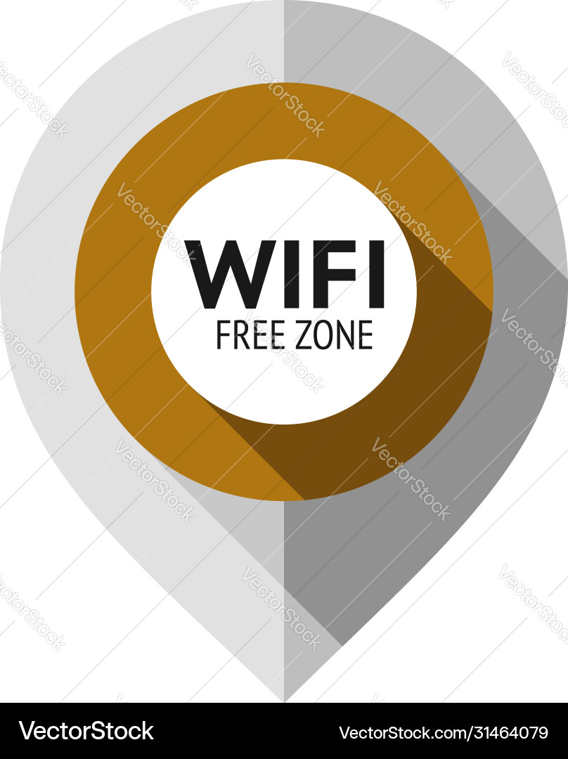 Map pin wi fi symbol gps pointer folded from gray Map pin wi fi symbol gps pointer folded from gray vector image