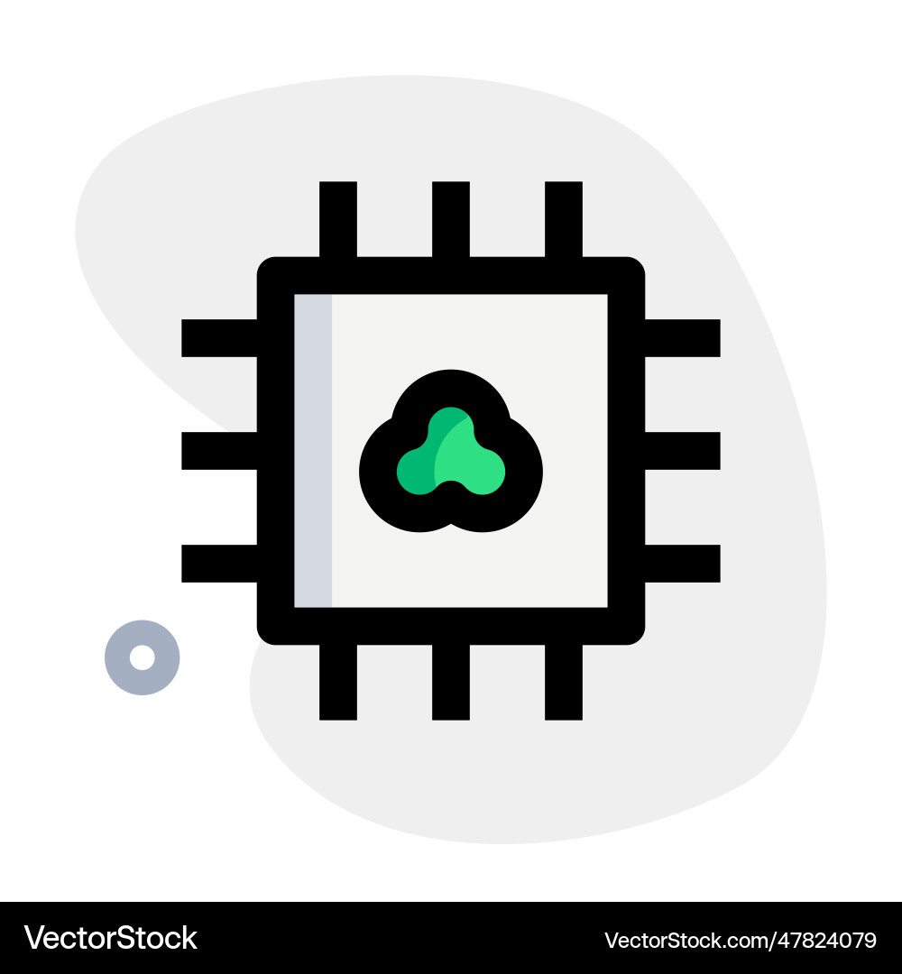 Microchip control unit for electronic devices Vector Image