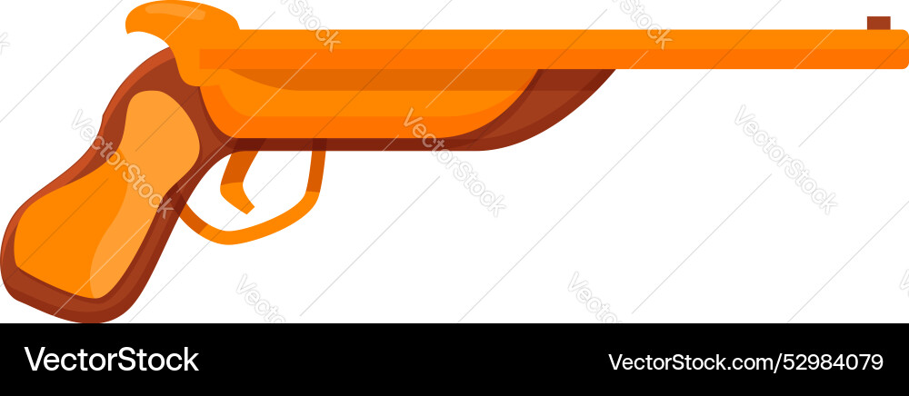 Orange toy gun isolated on white background Orange toy gun isolated on white background vector image