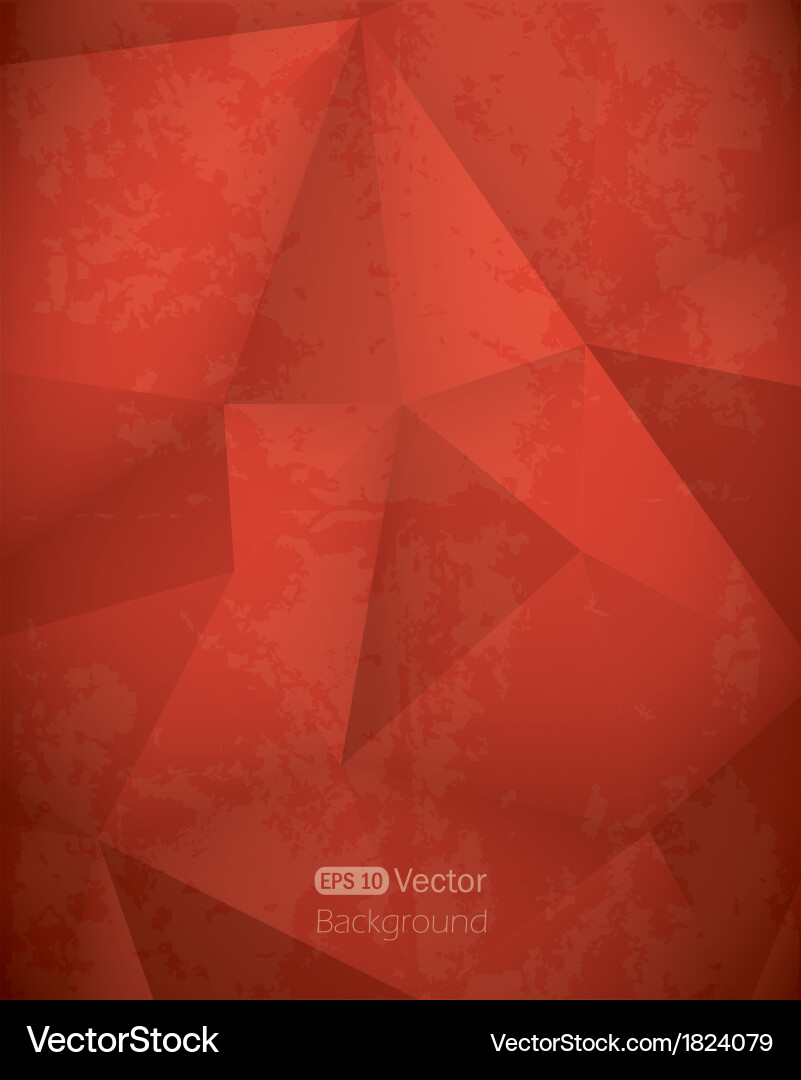 Red Geometric Triangle Background vector image