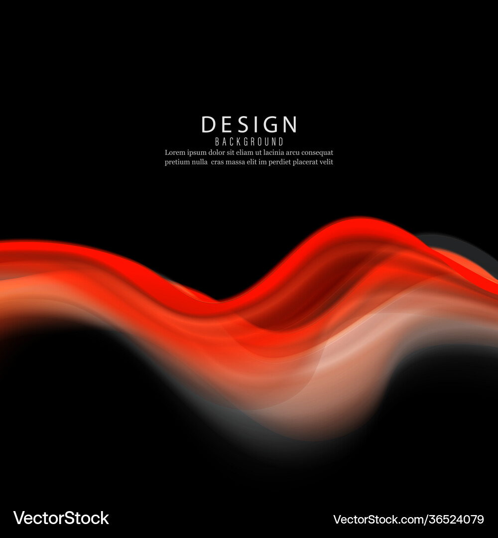 Red Wave Abstract Background vector image