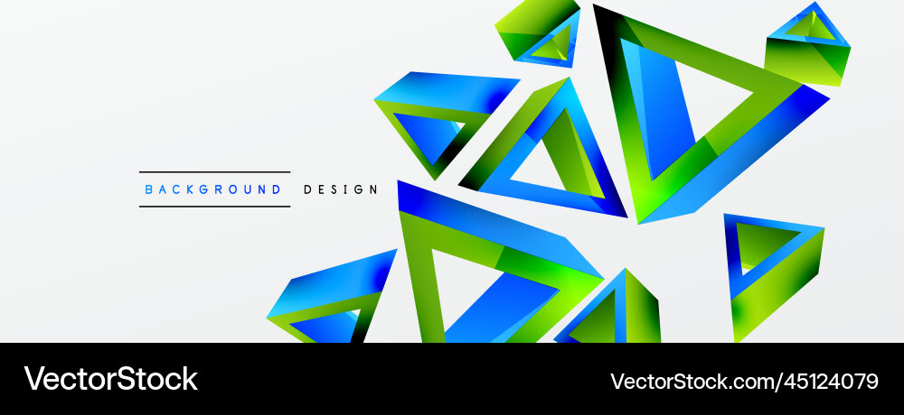 Triangle abstract background 3d basic Vector Image