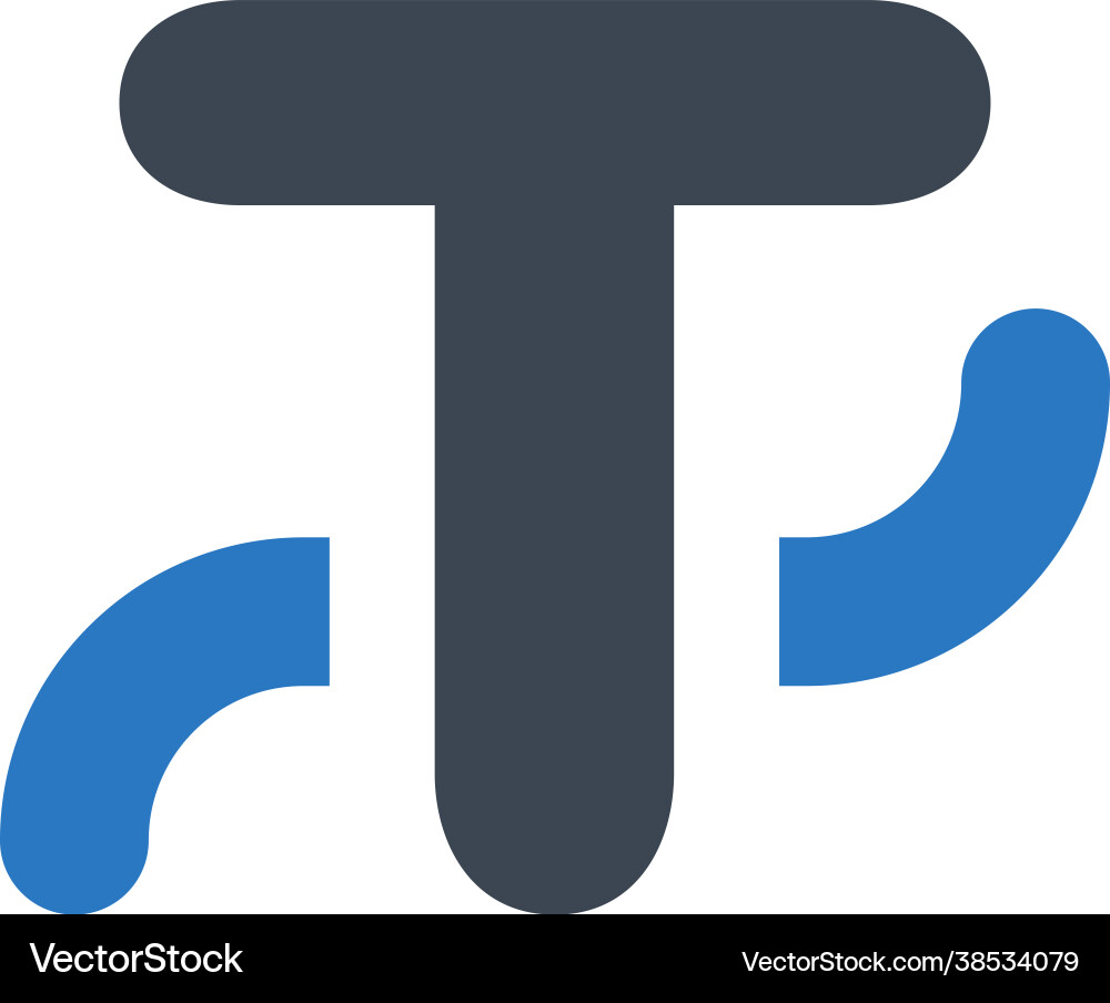 Type on path icon vector image