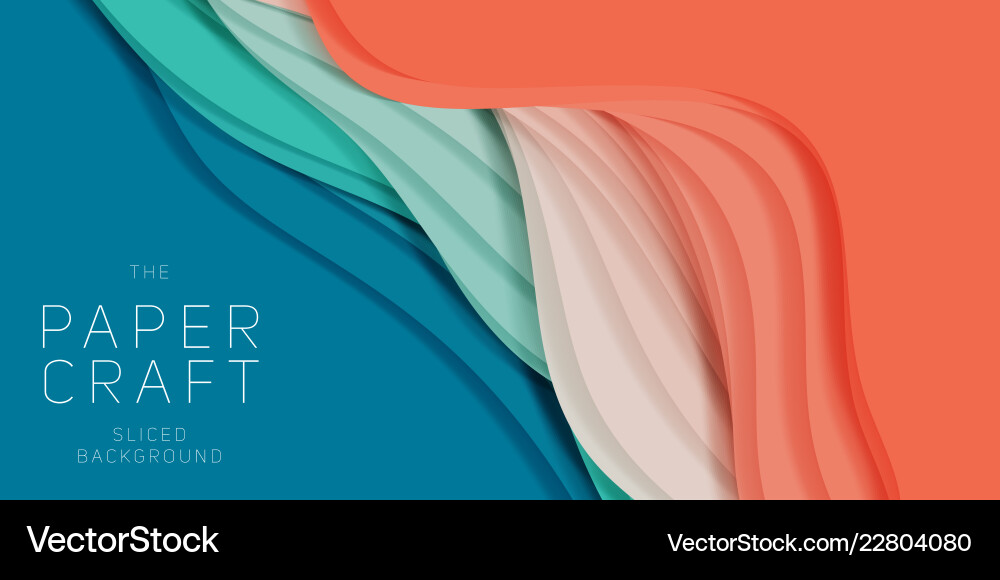 3d abstract background with paper cut shape 3d abstract background with paper cut shape Vector Image