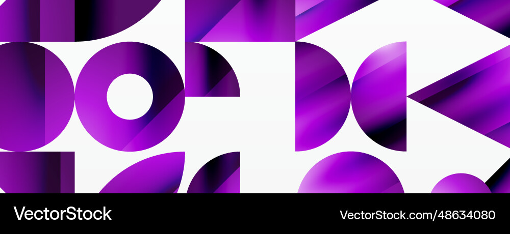 Assorted geometric shapes unite in a minimalistic Assorted geometric shapes unite in a minimalistic Vector Image