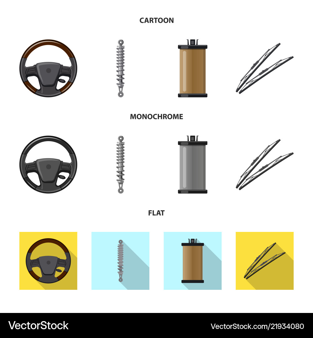 Auto and part icon set Vector Image