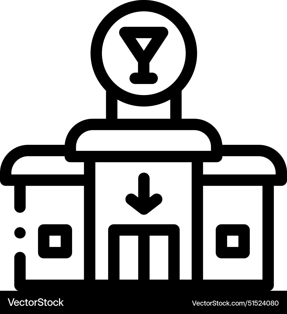 Bar icon thin linear style design isolated Bar icon thin linear style design isolated Vector Image
