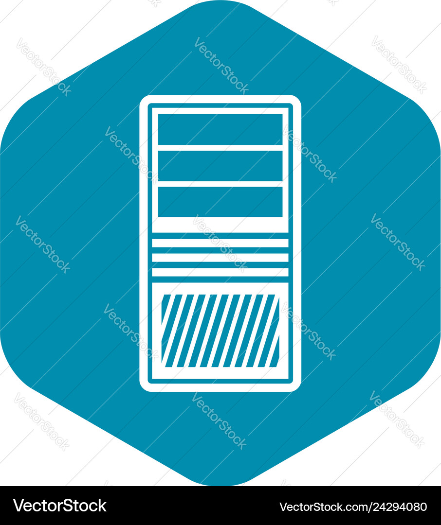 Black computer system unit icon simple style Black computer system unit icon simple style vector image