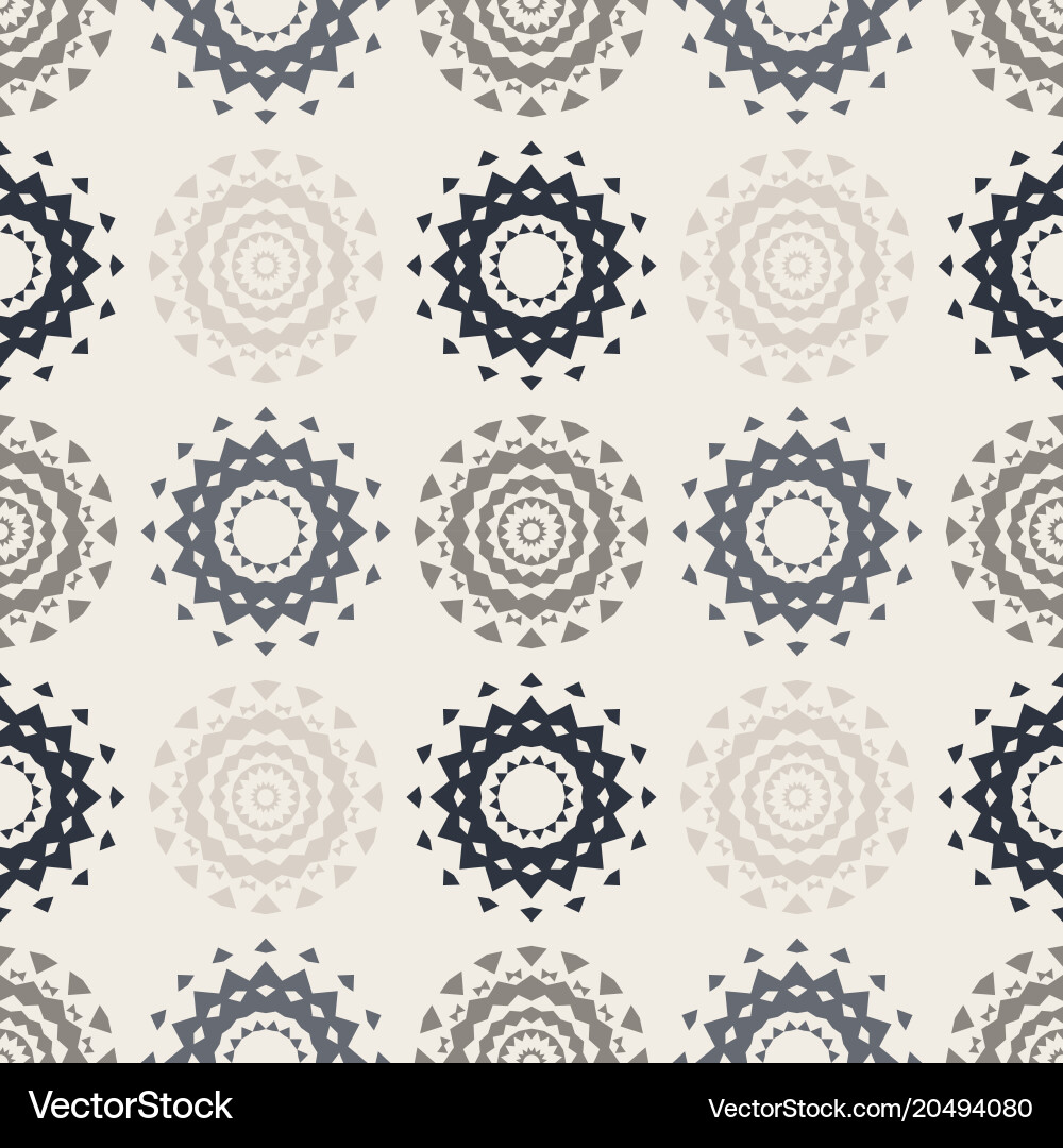 Circle symmetry different seamless pattern vector image