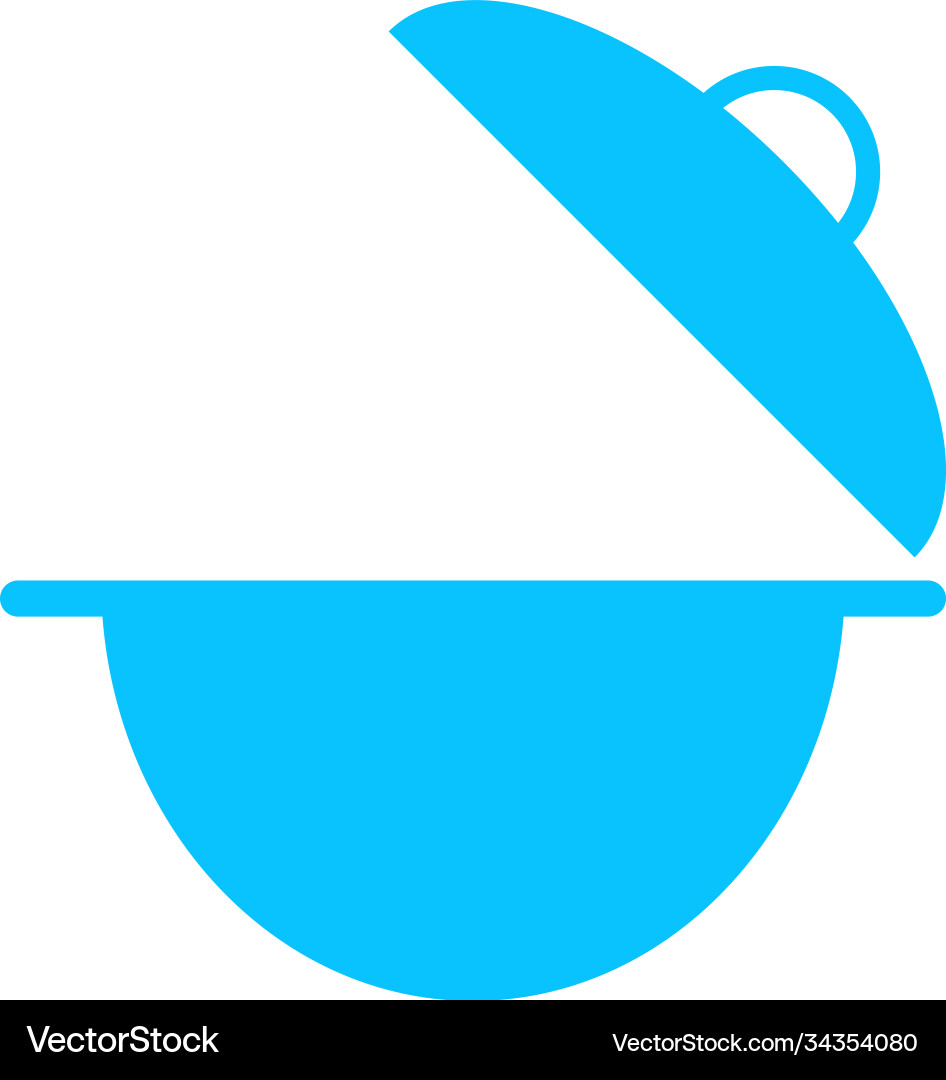 Cooking pan icon flat Vector Image