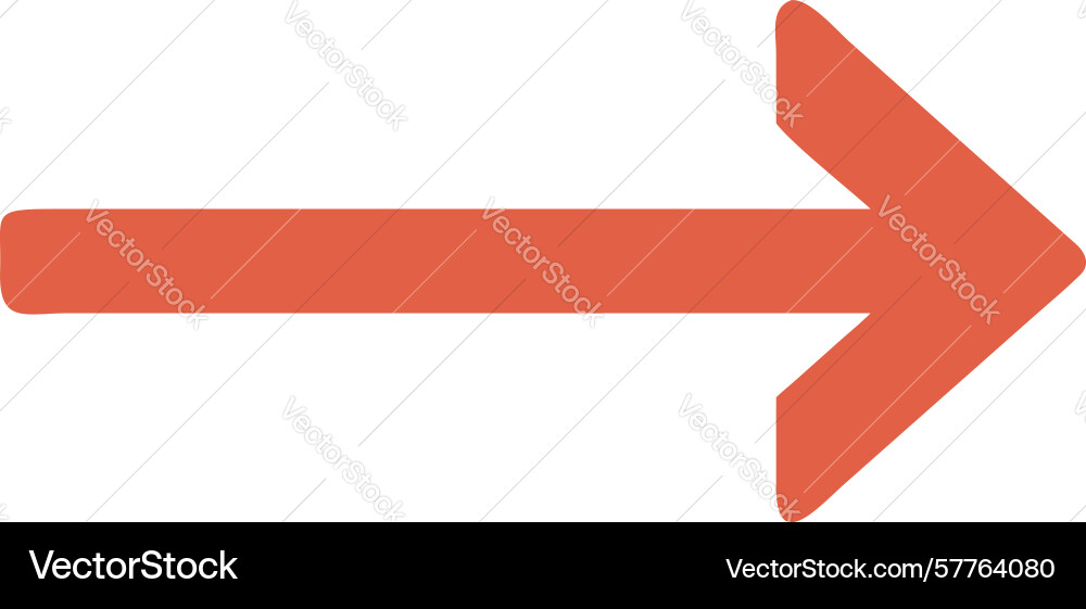 Dynamic right arrow directional symbol design vector image