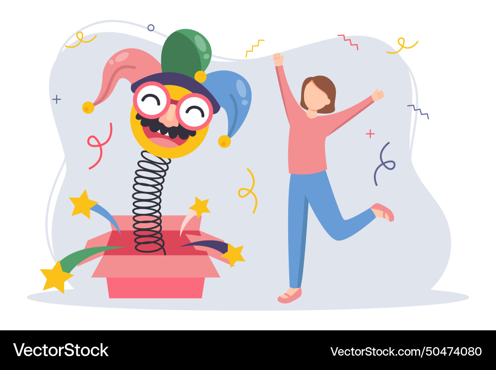 Flat april fools design Flat april fools design Vector Image