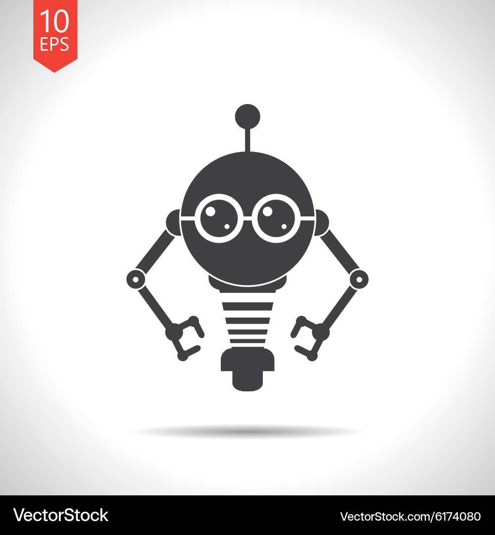 Flat color robot toy Vector Image