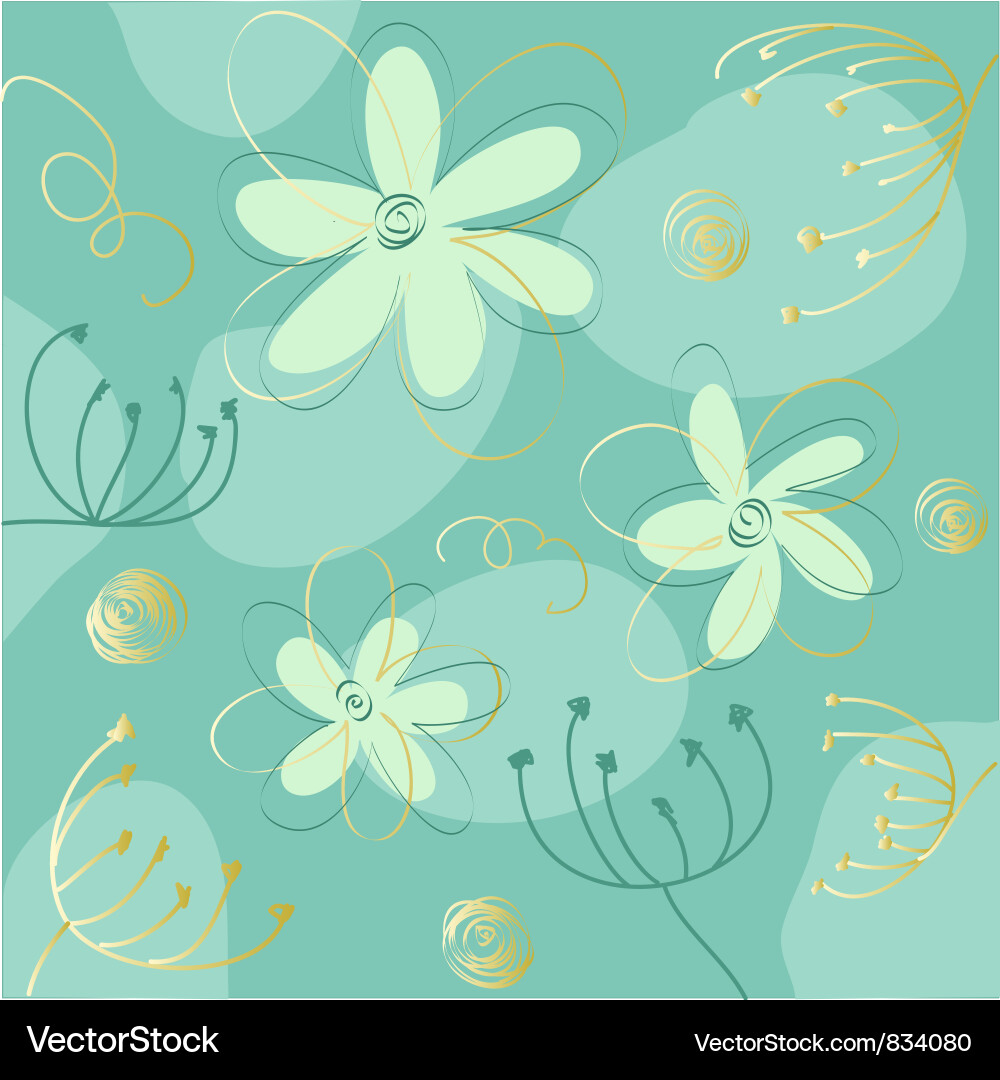 Floral Spring Pattern Vector Image