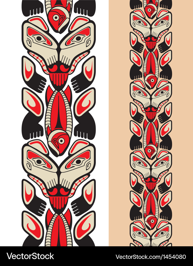 Haida Totem Pattern vector image