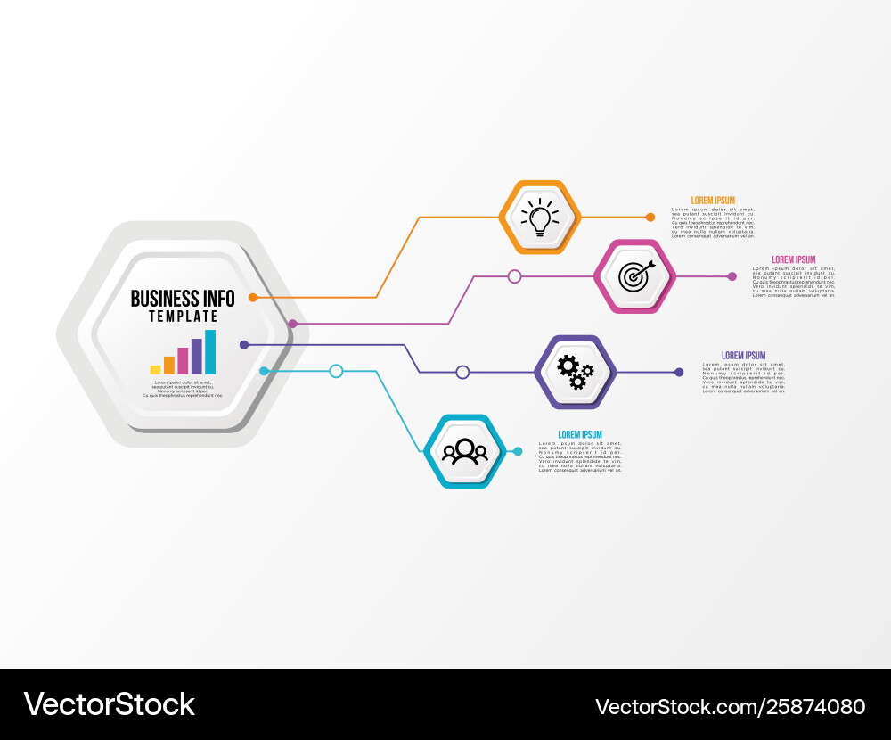 Infographic design template with options steps Infographic design template with options steps vector image