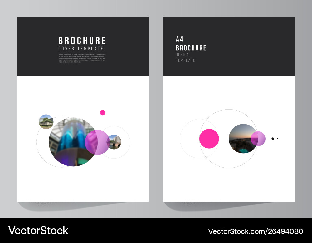 Layout a4 format modern cover mockups Layout a4 format modern cover mockups vector image
