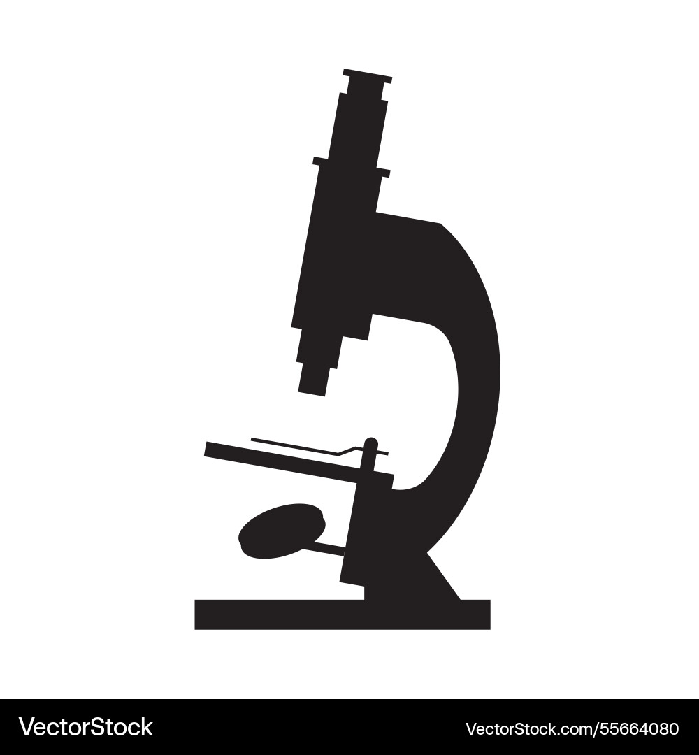 Microscope icon on a white background Microscope icon on a white background Vector Image