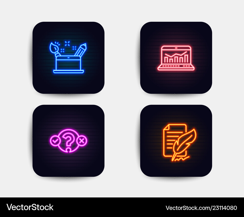 Quiz test creativity concept and web analytics Quiz test creativity concept and web analytics vector image