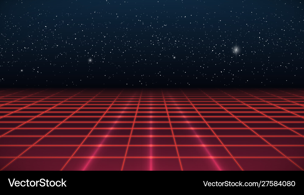 Retro Synthwave Background vector image