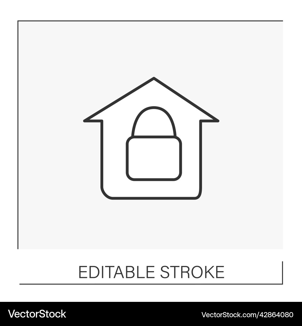 Security line icon Security line icon vector image