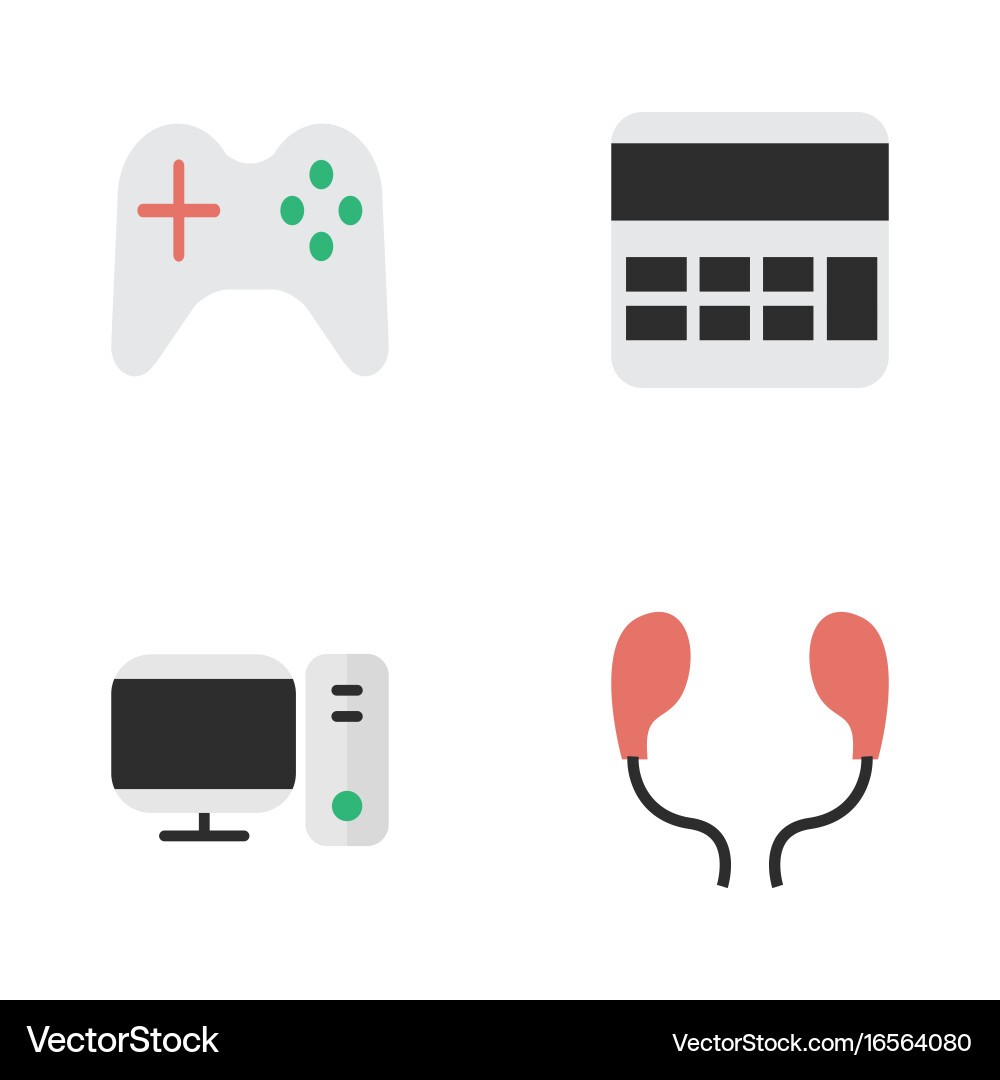 Set of simple instrument icons Vector Image