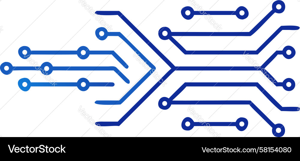 Streamlined Circuit Pathways Vector Image