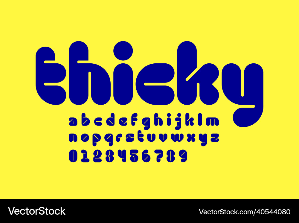 Thicky style modern font design alphabet letters Thicky style modern font design alphabet letters vector image