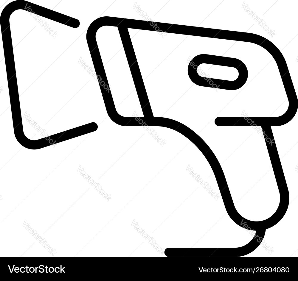 Warehouse barcode scanner icon outline style Vector Image