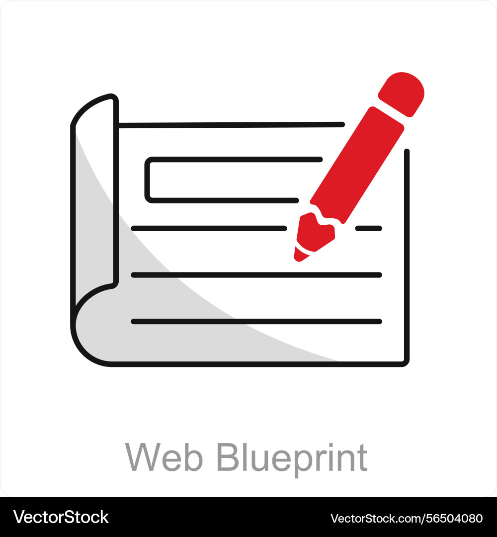 Web blueprint icon concept Vector Image