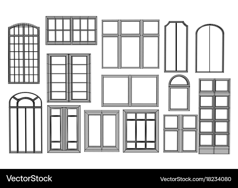 Window Collection vector image