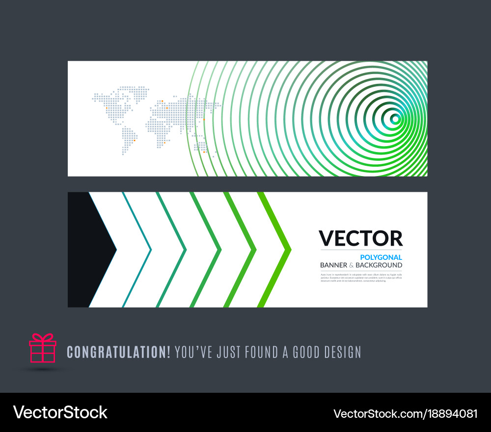 Abstract set of modern horizontal website vector image