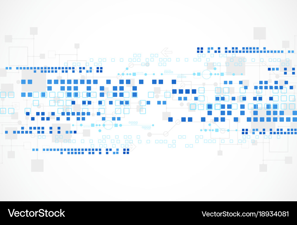 Abstract technological background with various vector image