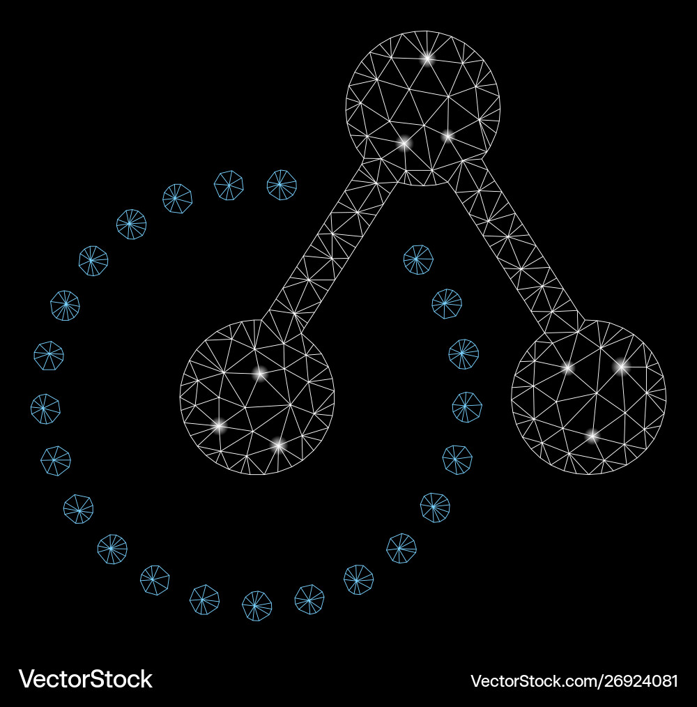 Bright mesh wire frame structure analysis Vector Image