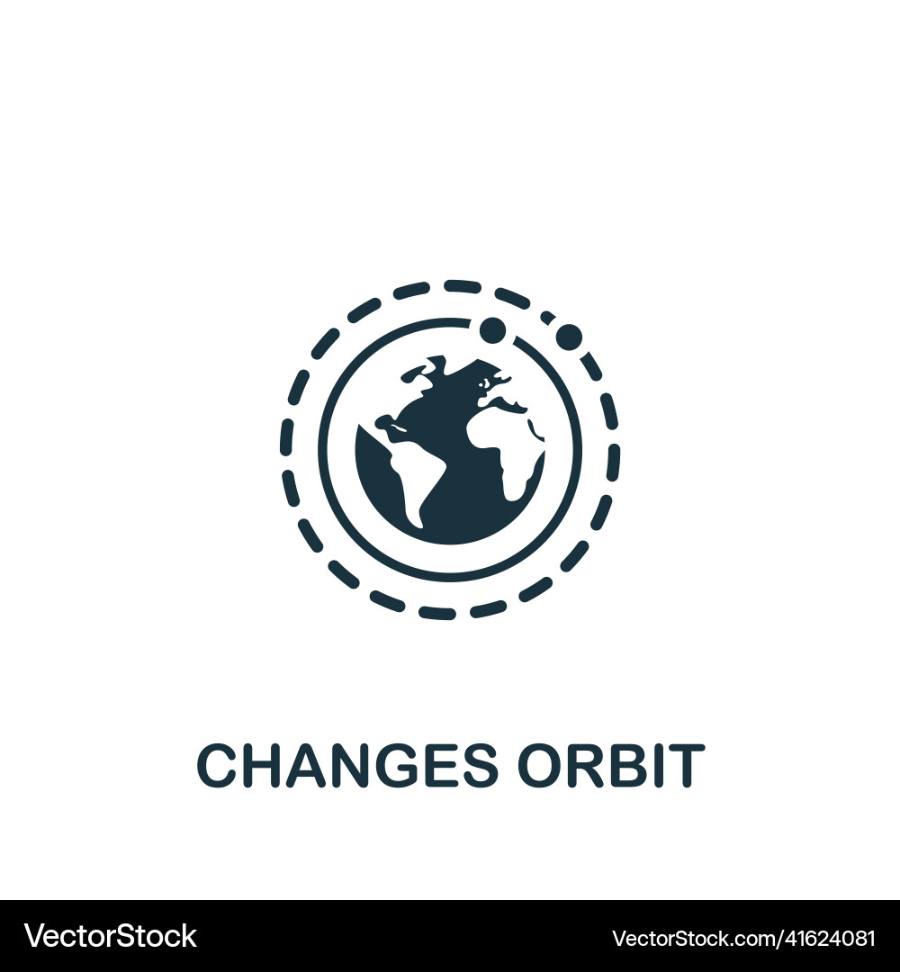 Changes orbit icon monochrome simple vector image