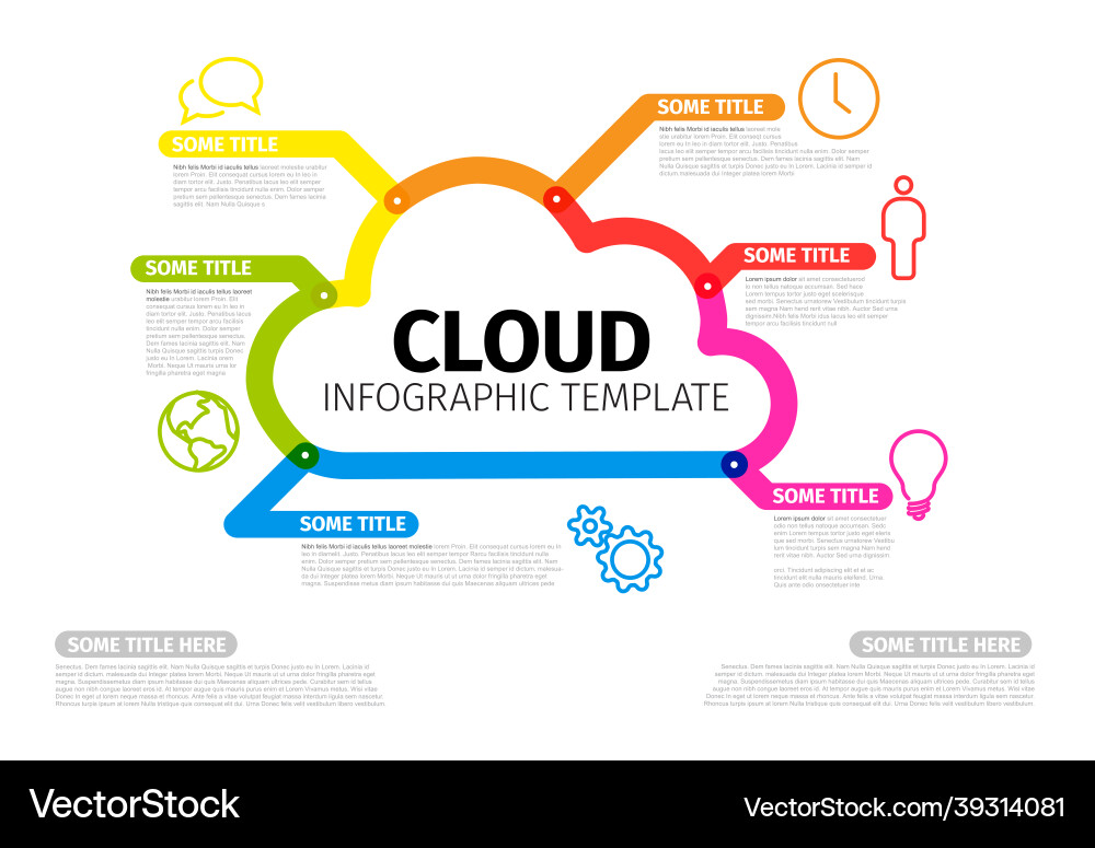 Cloud-Speicher in der Infografik Cloud-Speicher in der Infografik vektorbild